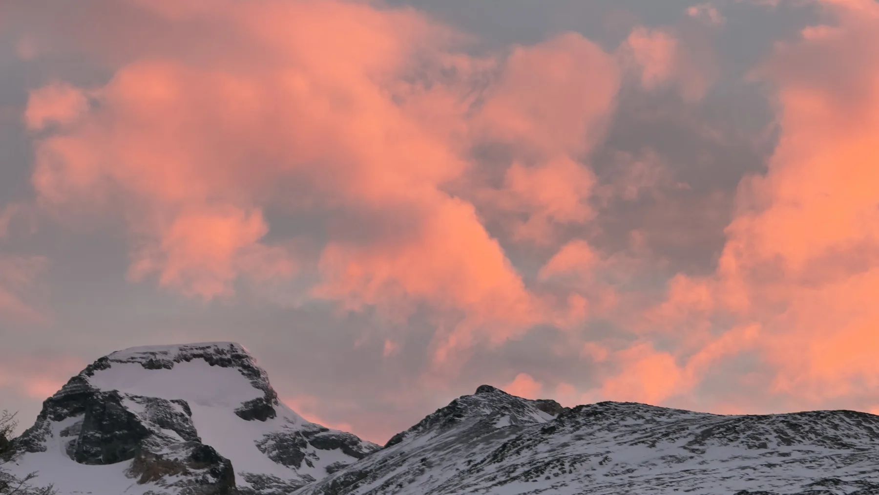 Evening light over the mountains