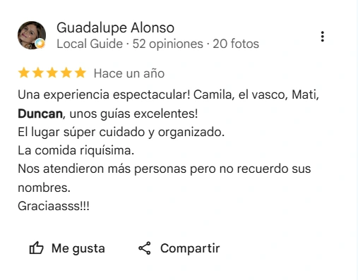 Review screenshot: Guadalupe Alonso