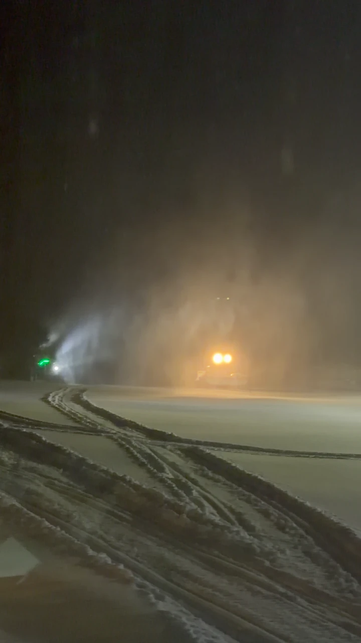 Snow accumulation around winter infrastructure